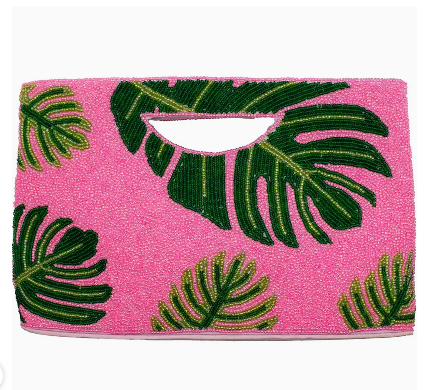 Hot Pink Palm Leaf Bag