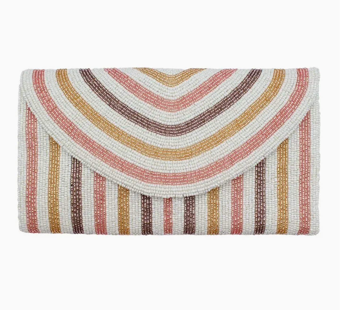 Rose Gold Double Sided Beaded Clutch