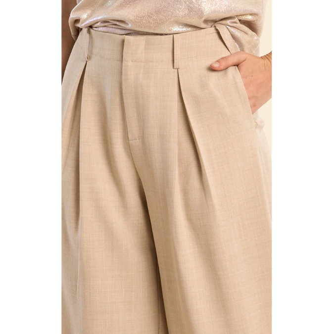 Beige Woven Pants