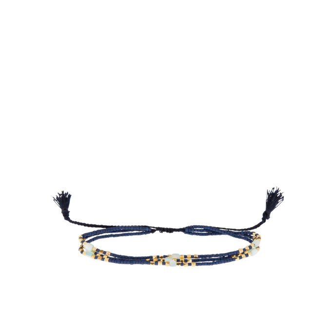 4013B Multi Pull Tie Bracelet {Navy}