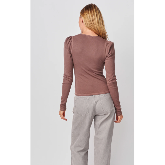 Puff Sleeve Top {Mushroom}