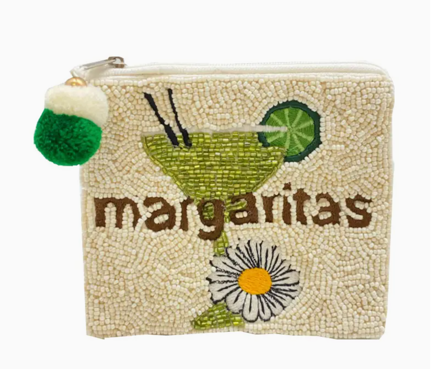 Margaritas Beaded Coin Pouch