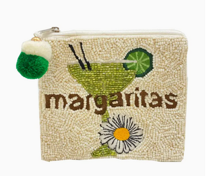 Margaritas Beaded Coin Pouch