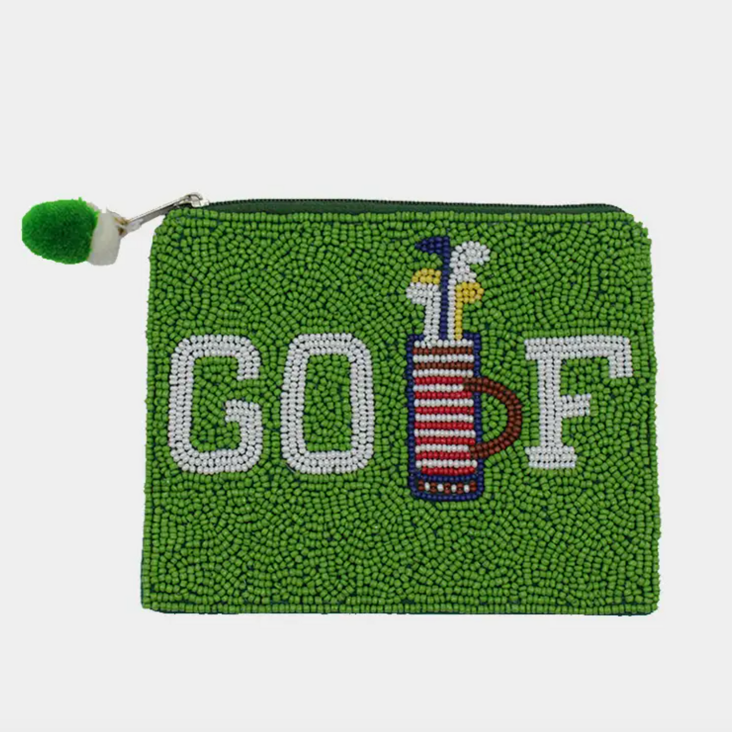 Golf Beaded Coin Pouch