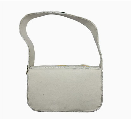 Limes Single Sided Beaded Shoulder Bag