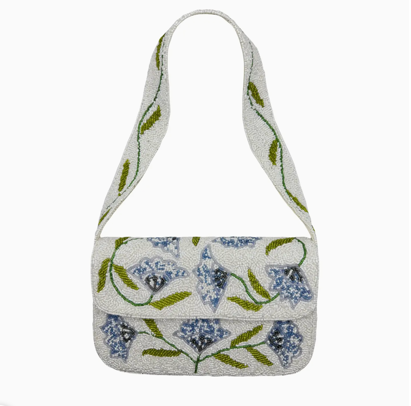 Hydragea Single Sided Beaded Shoulder Bag