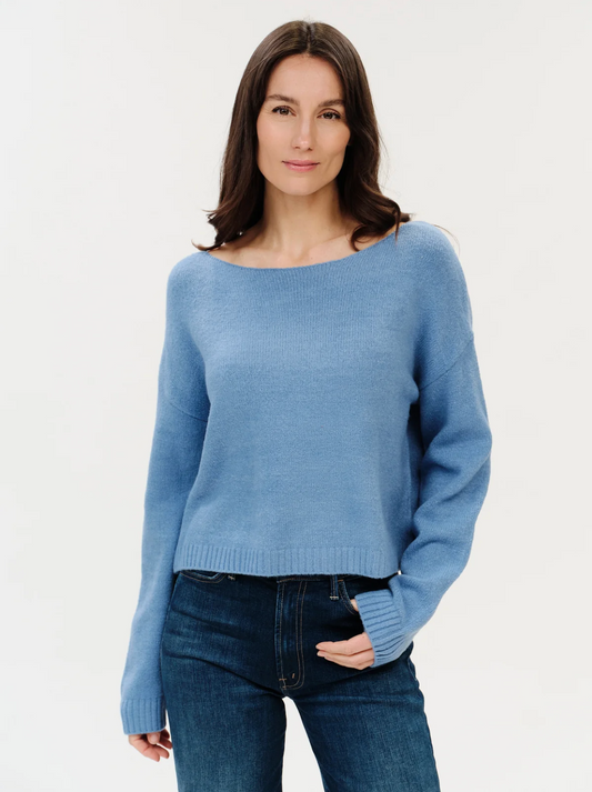 Carina Off The Shoulder Sweater {Denim}