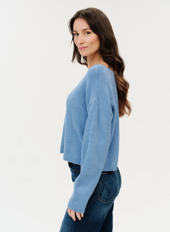 Carina Off The Shoulder Sweater {Denim}