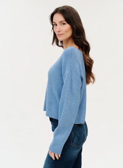 Carina Off The Shoulder Sweater {Denim}