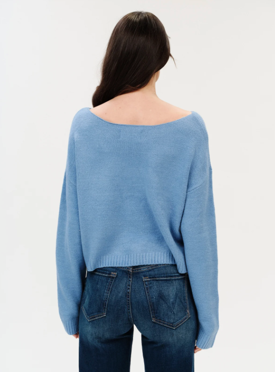 Carina Off The Shoulder Sweater {Denim}