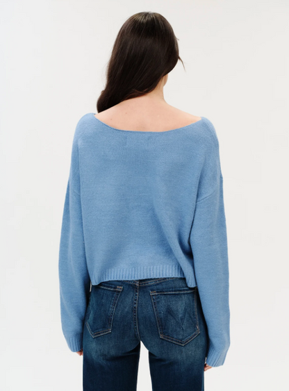 Carina Off The Shoulder Sweater {Denim}