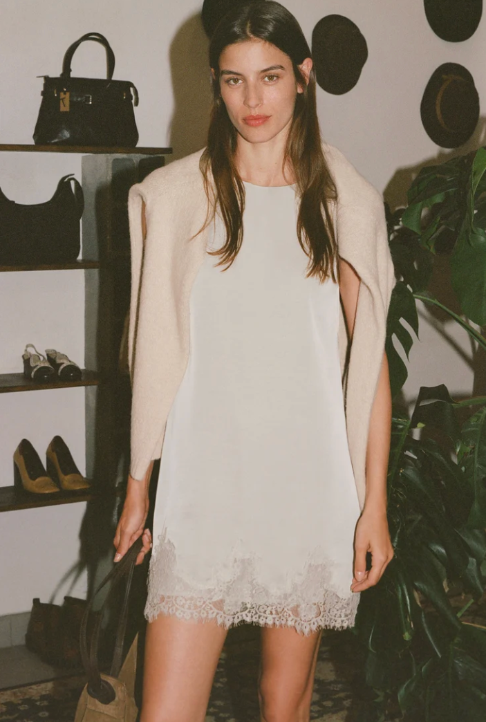 Meadow Muse Lace Mini Dress
