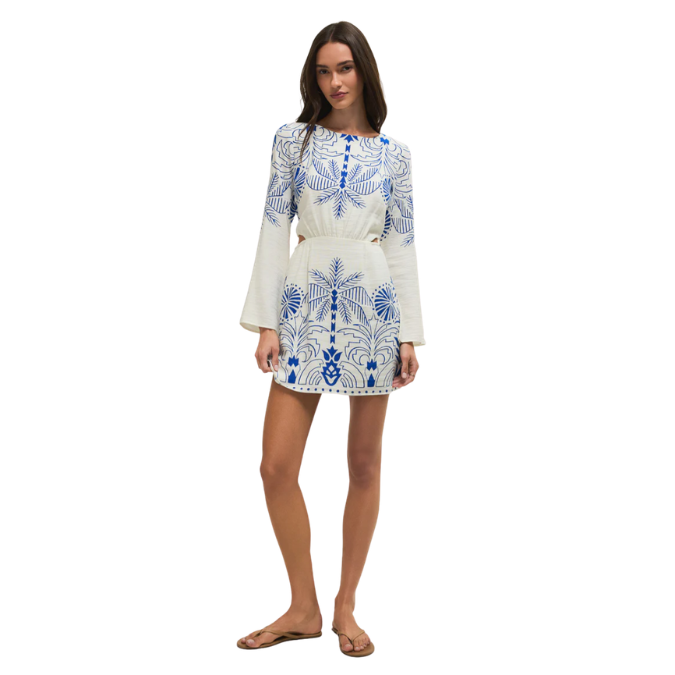 Tahina Palm Mini Dress