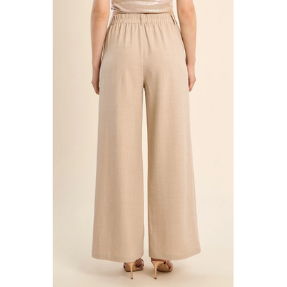 Beige Woven Pants