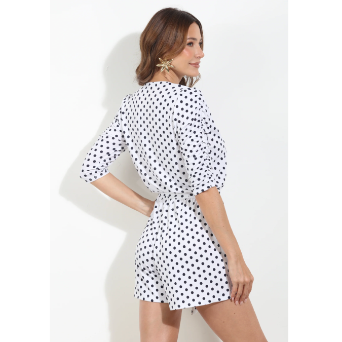 Betty Shirred Sleeve Romper