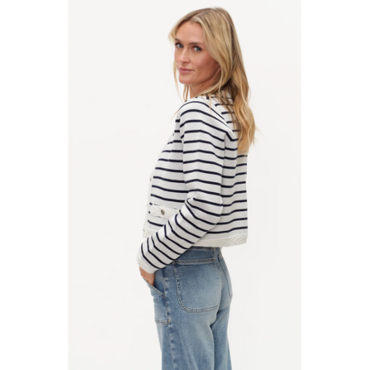 Blaire Striped Button Up Cardigan