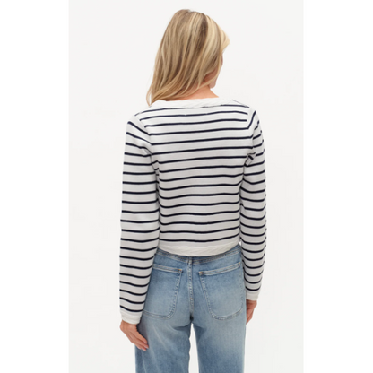 Blaire Striped Button Up Cardigan
