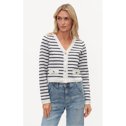 Blaire Striped Button Up Cardigan