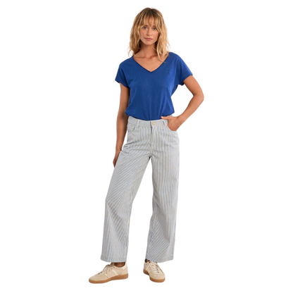 Blue Striped Pants