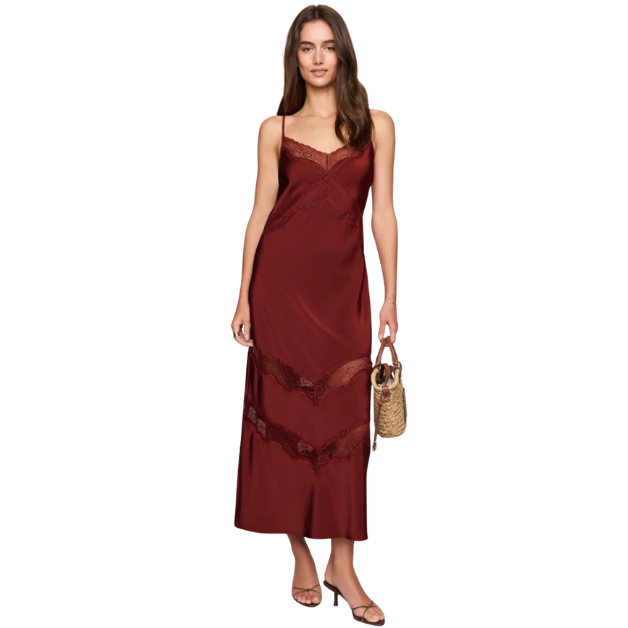 Bruna Lace Inset Midi Dress