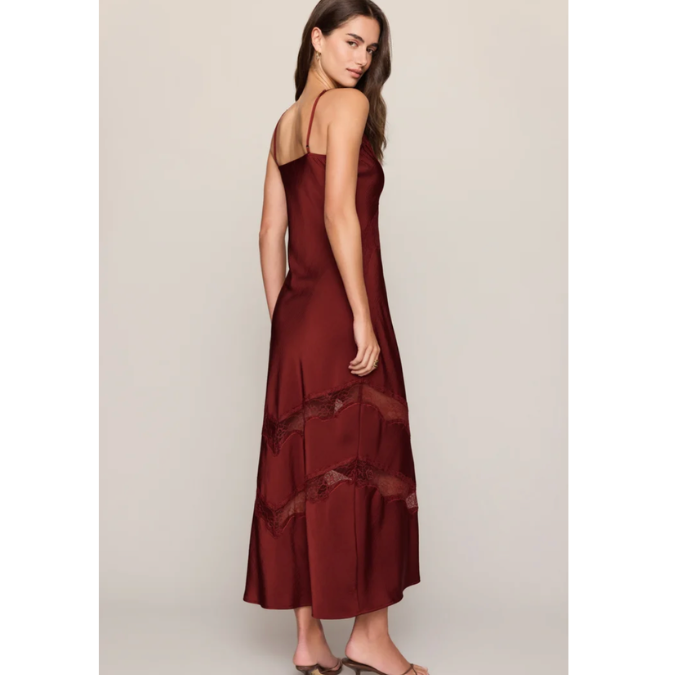 Bruna Lace Inset Midi Dress
