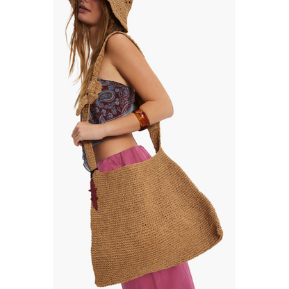 Coastal Crush Straw Tote