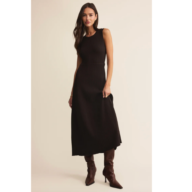 Elba Midi Ribbed Sweater Dress
