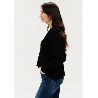 Geneva Frayed Neck Sweater