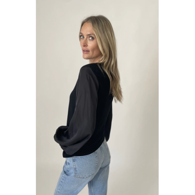 Janie Satin Sleeve Top