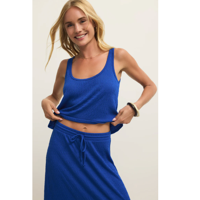 Joanna Textured Knit Cropped Tank