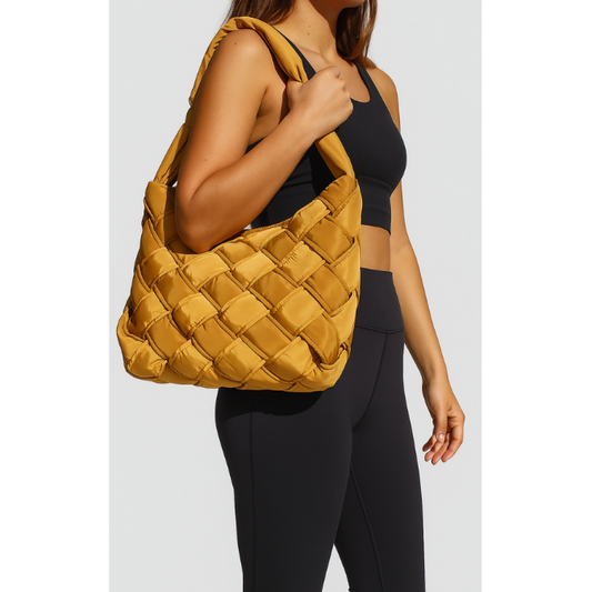 Khloe Nylon Woven Tote ~ Available in 2 colors