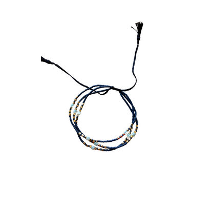4013B Multi Pull Tie Bracelet {Navy}