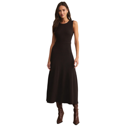 Elba Midi Ribbed Sweater Dress