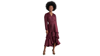 Bey Dress {Wine} - S