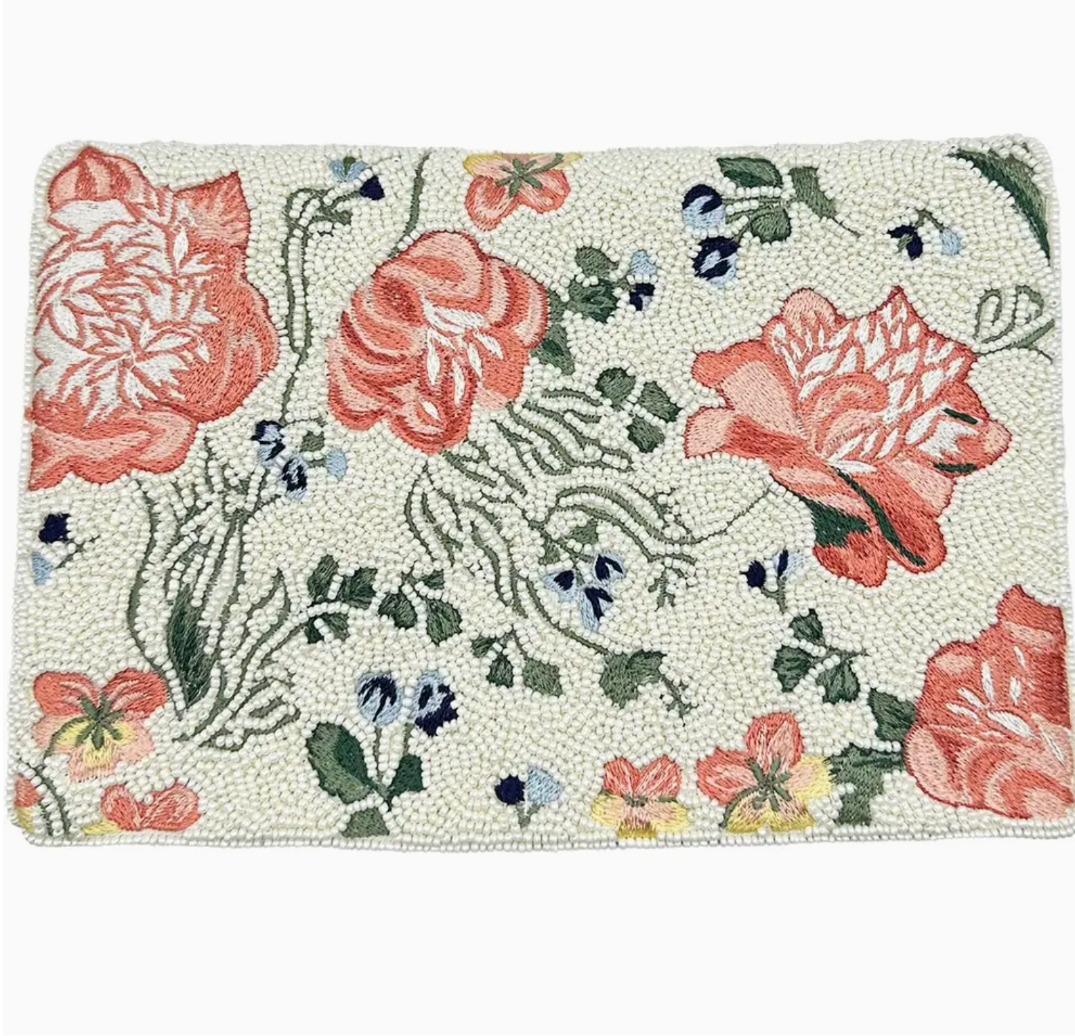 Peach Floral Clutch