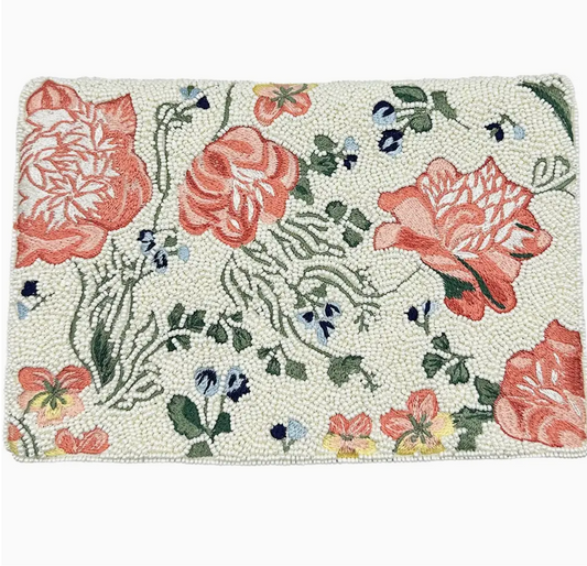 Peach Floral Clutch