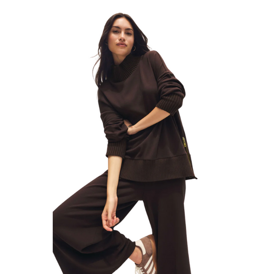 Sable Luxe Mock Neck Top