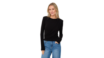 Harlow Rouched Top {Black}