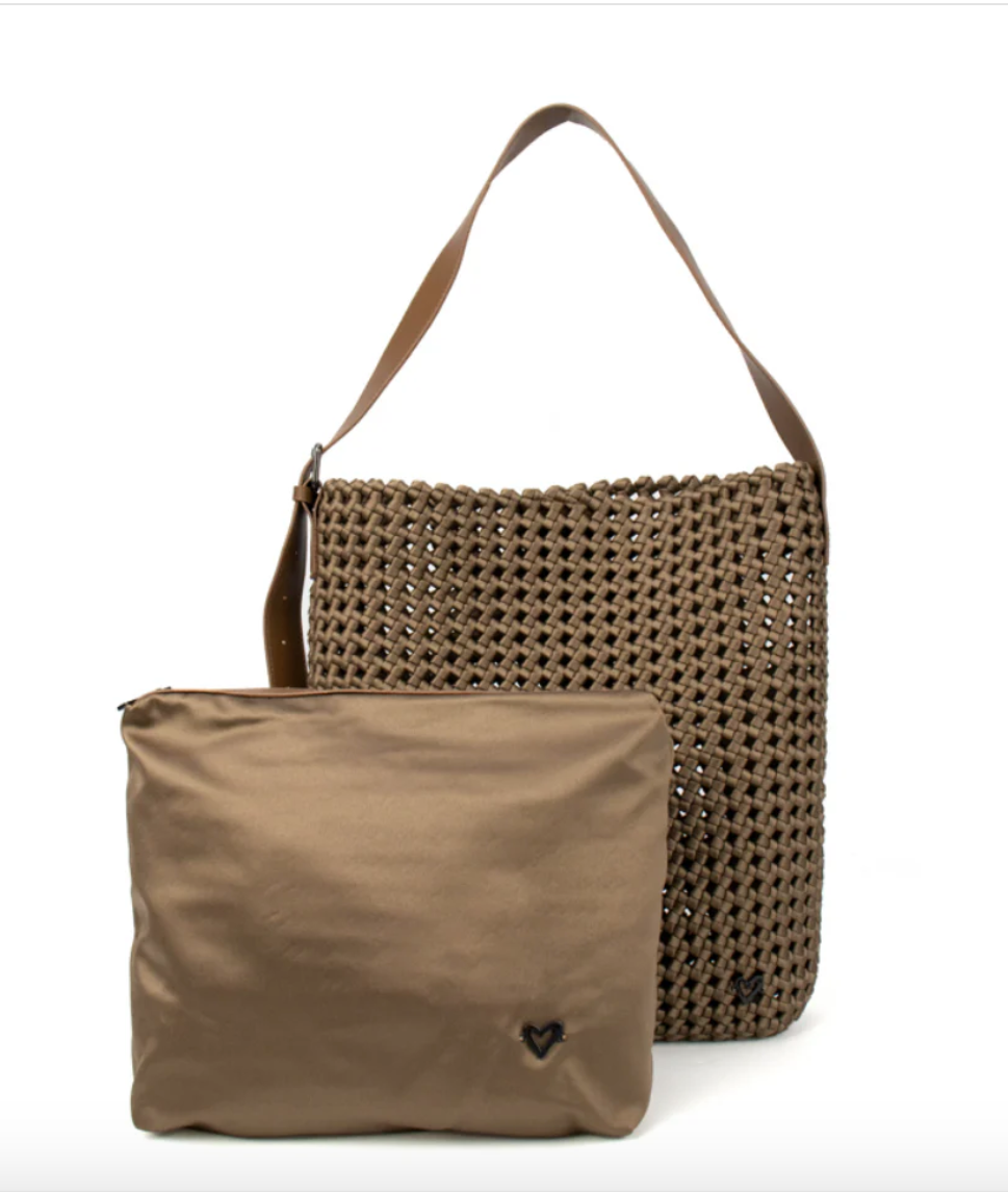 Osler Nylon Hobo Tote {Dark Khaki}
