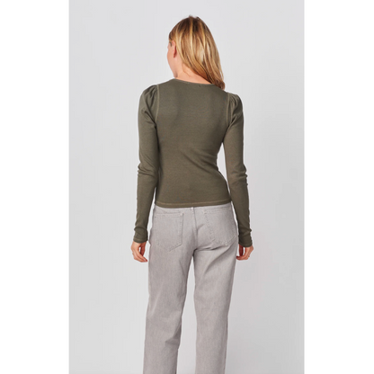 Puff Sleeve Top {Signature Green}