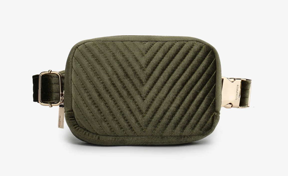 Aerin Velvet Belt Bag - Emerald