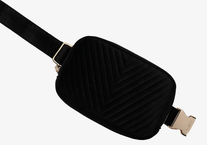 Aerin Velvet Belt Bag - Black