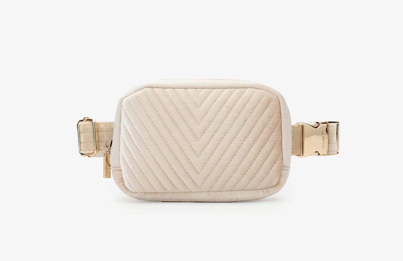 Aerin Velvet Belt Bag - Black