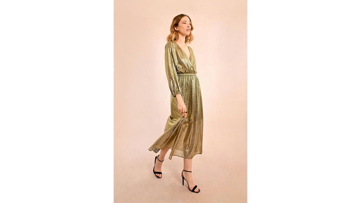 Long Metallic Dress - S