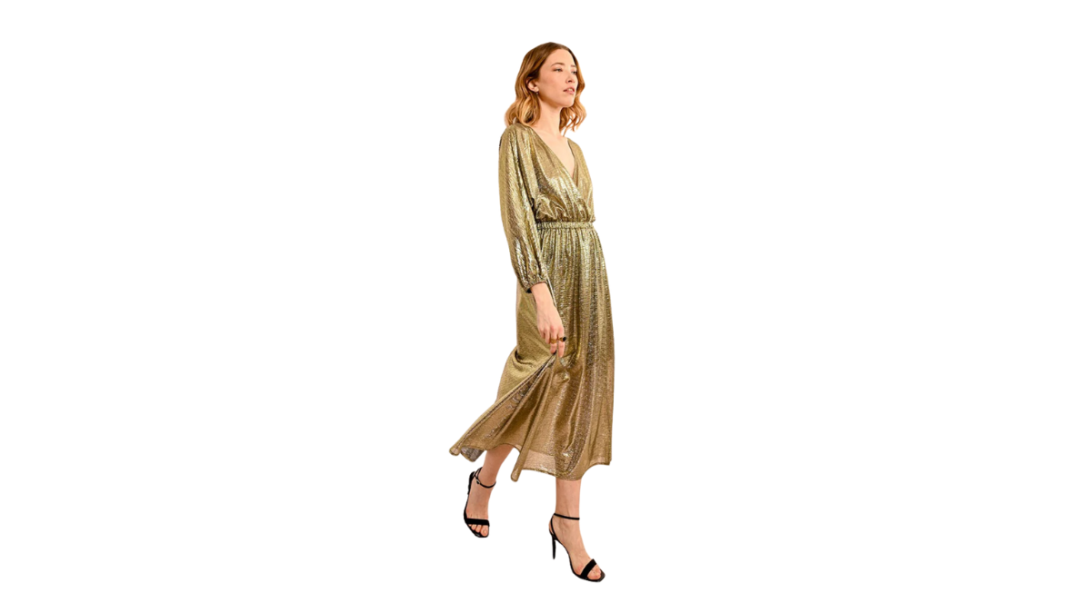 Long Metallic Dress - M