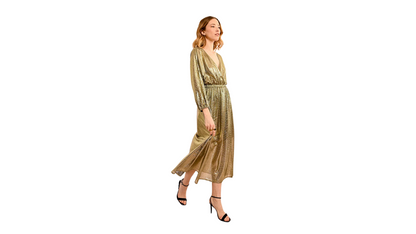Long Metallic Dress - M