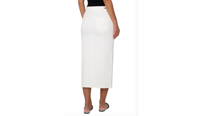 White Denim Maxi Skirt - 10/30