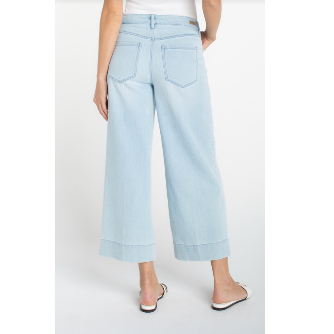 Stride Crop Embroidered Wide Leg