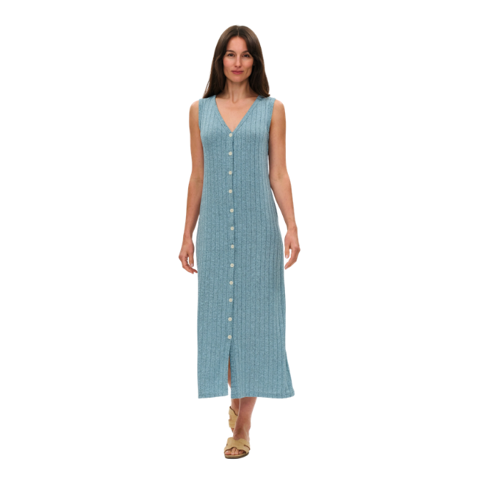 Sutton Ribbed Button Dress
