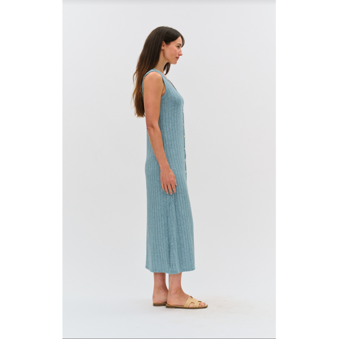 Sutton Ribbed Button Dress